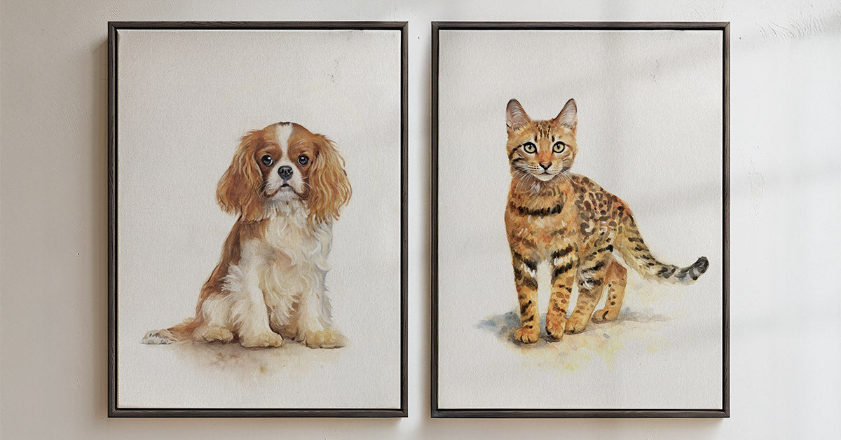 Custom Watercolor Pet Portrait Collection