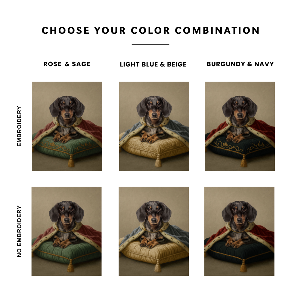 Custom Royal Cat Portrait | Modern Royal Sitting Cat