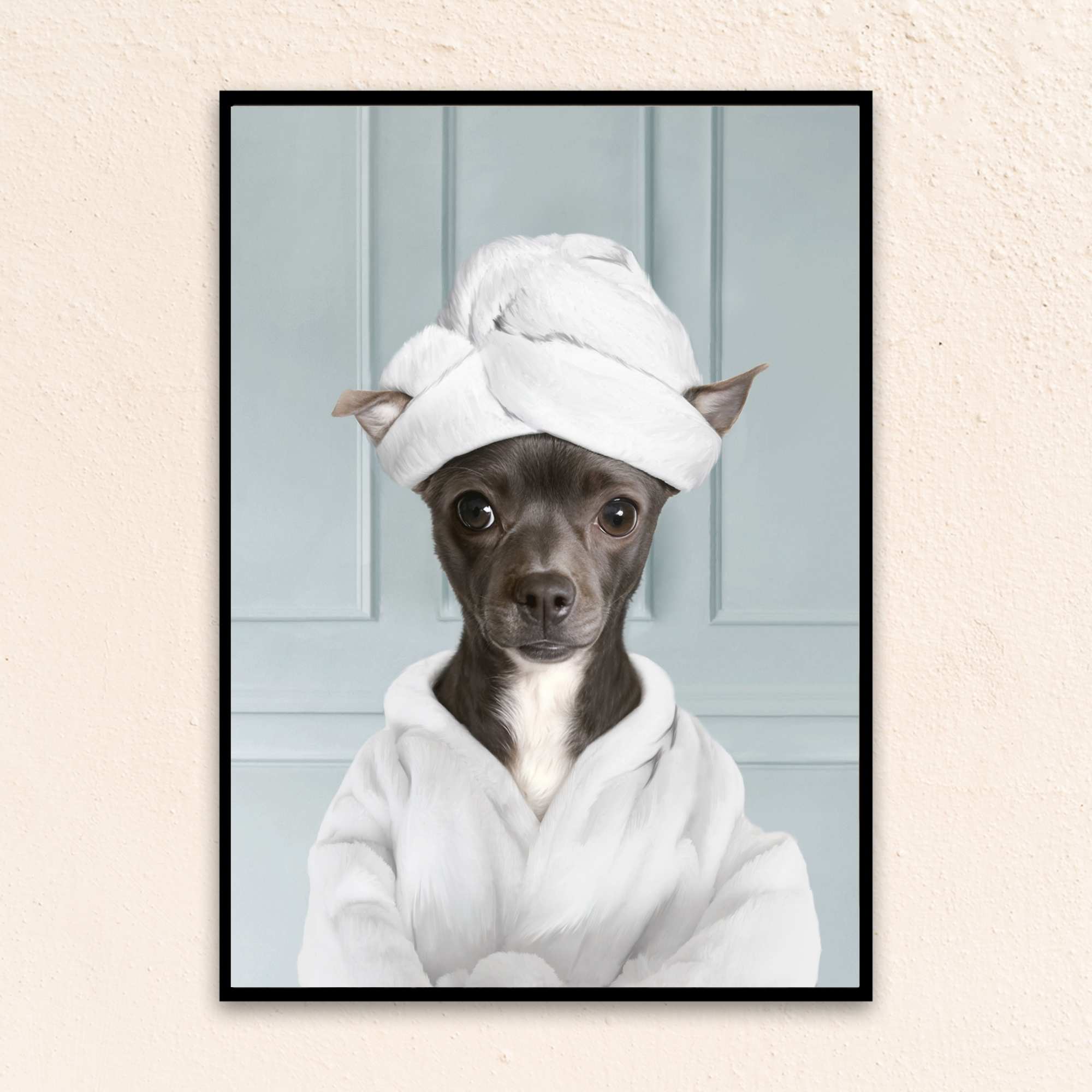 Custom Funny Pet Portrait | Wearing A Bathrobe
