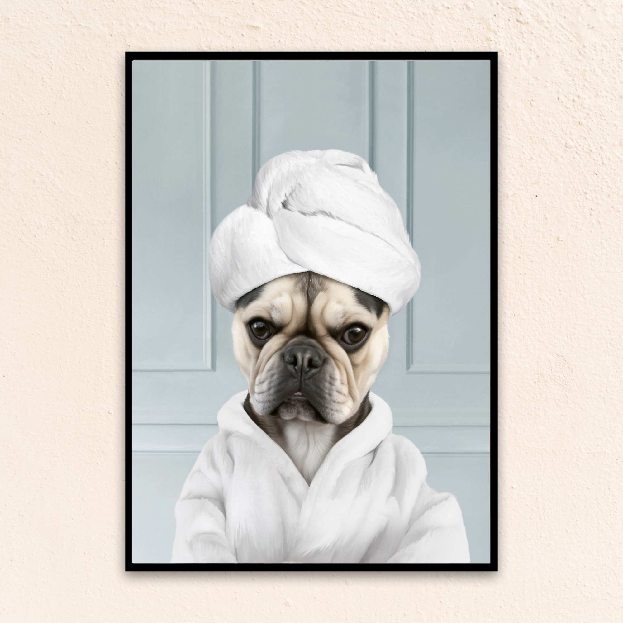 Custom Funny Pet Portrait | Wearing A Bathrobe