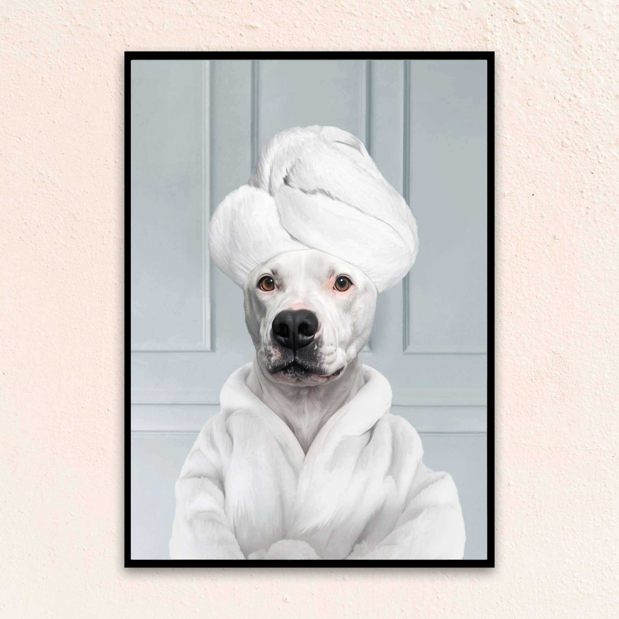 Custom Funny Pet Portrait | Wearing A Bathrobe