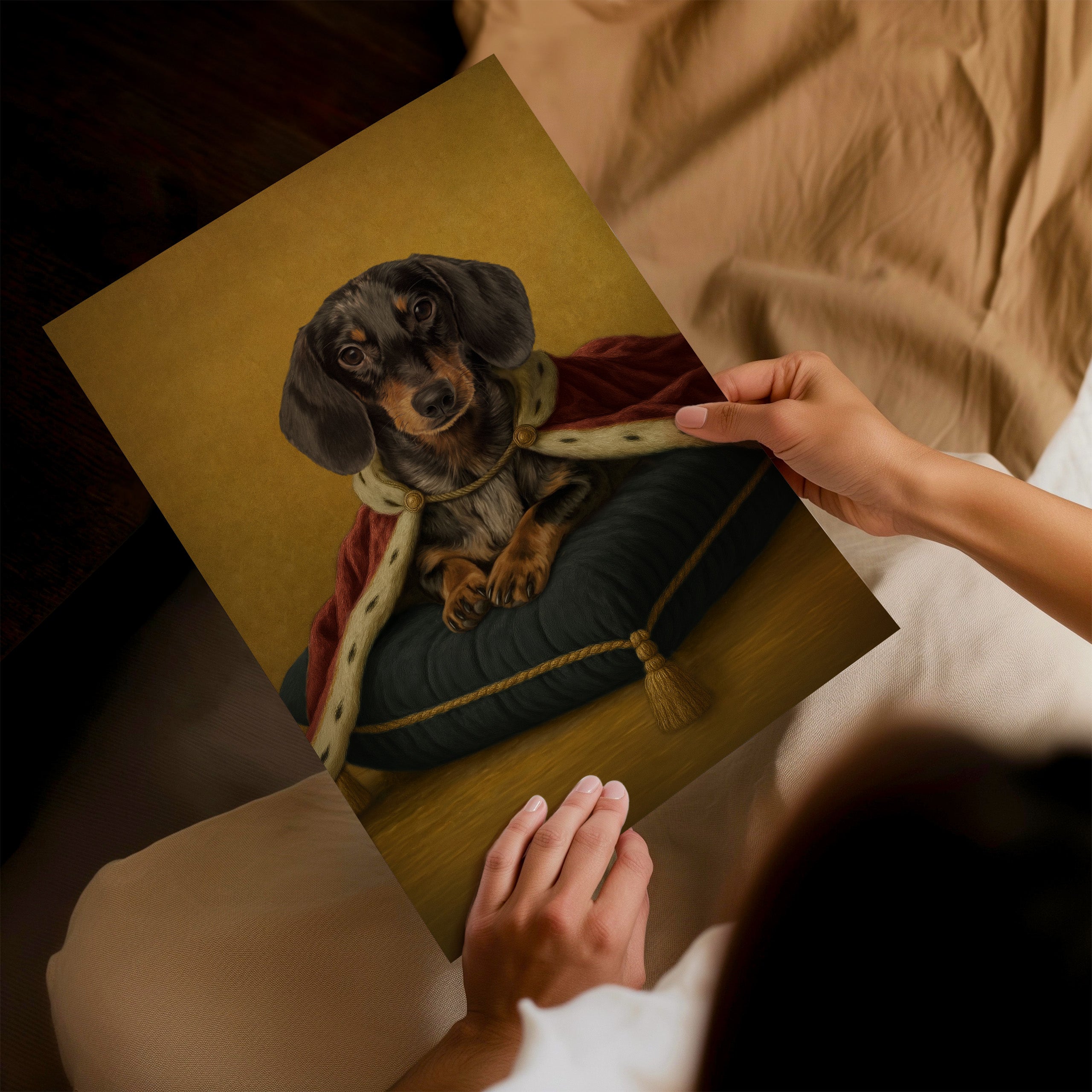 Custom Royal Pet Portrait | Royal Sitting Pet