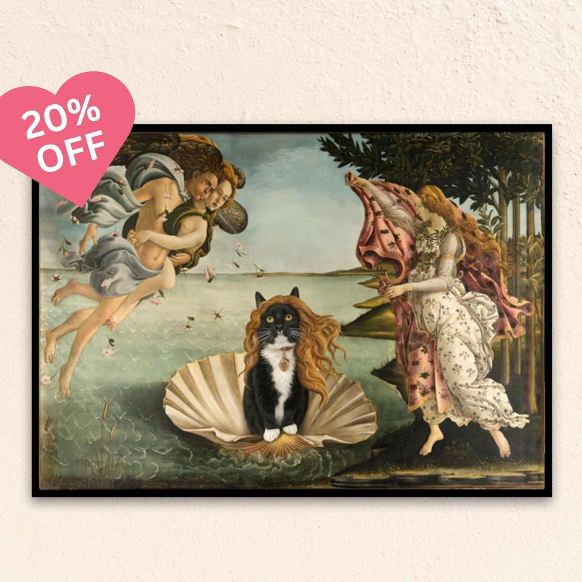 Custom Funny Cat Portrait | Birth of Venus