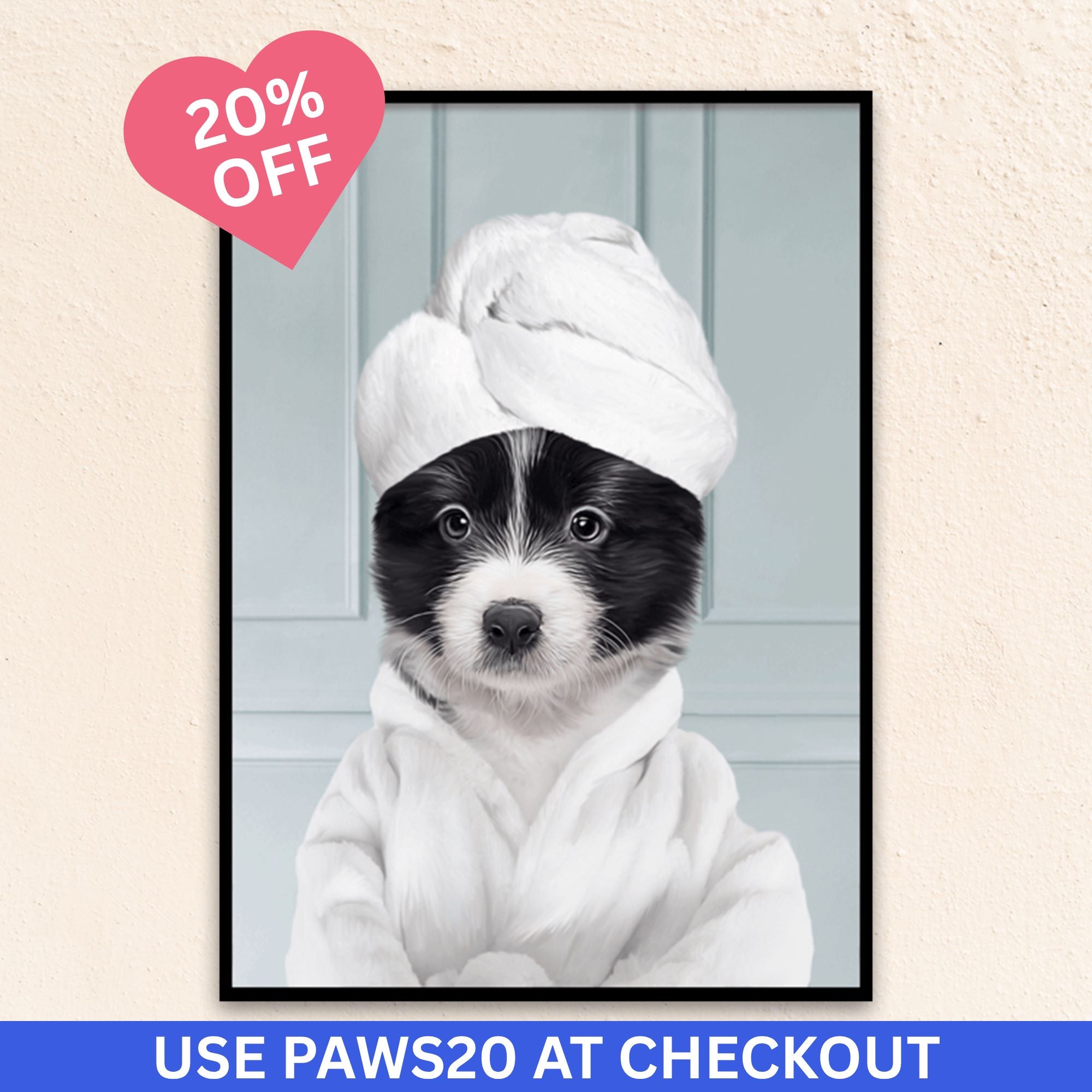 Custom Funny Pet Portrait | Wearing A Bathrobe