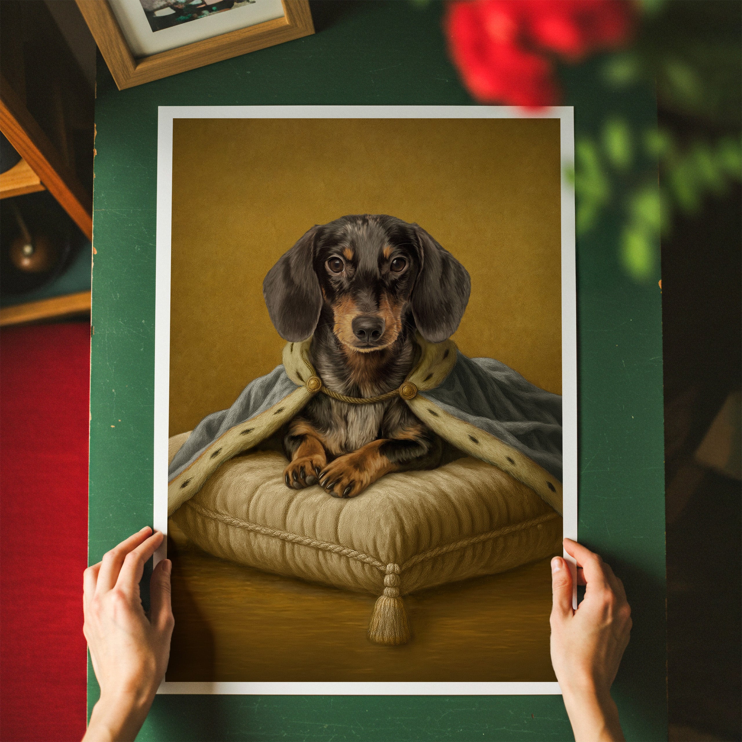 Custom Royal Pet Portrait | Royal Sitting Pet