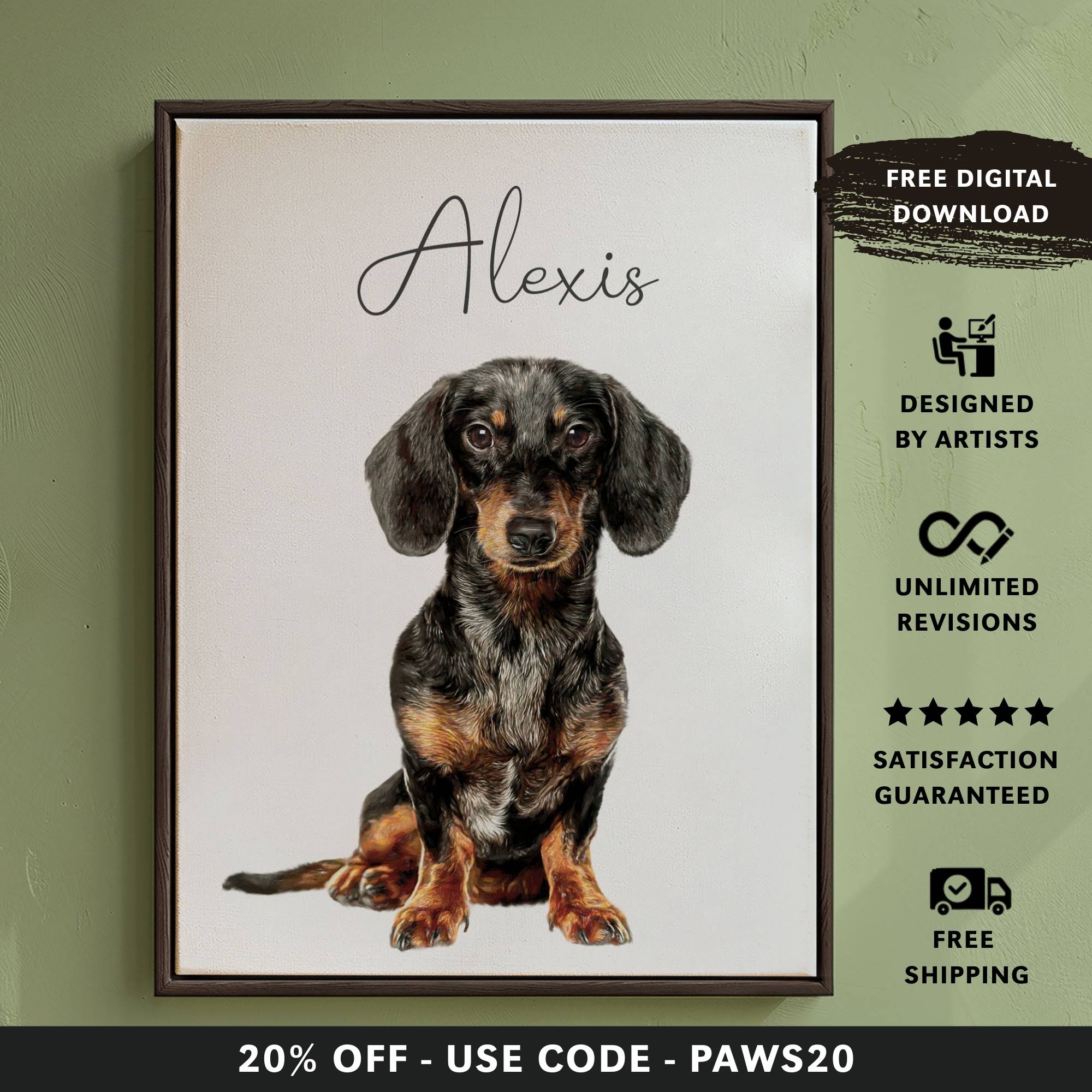 Custom Pet Portrait | Full