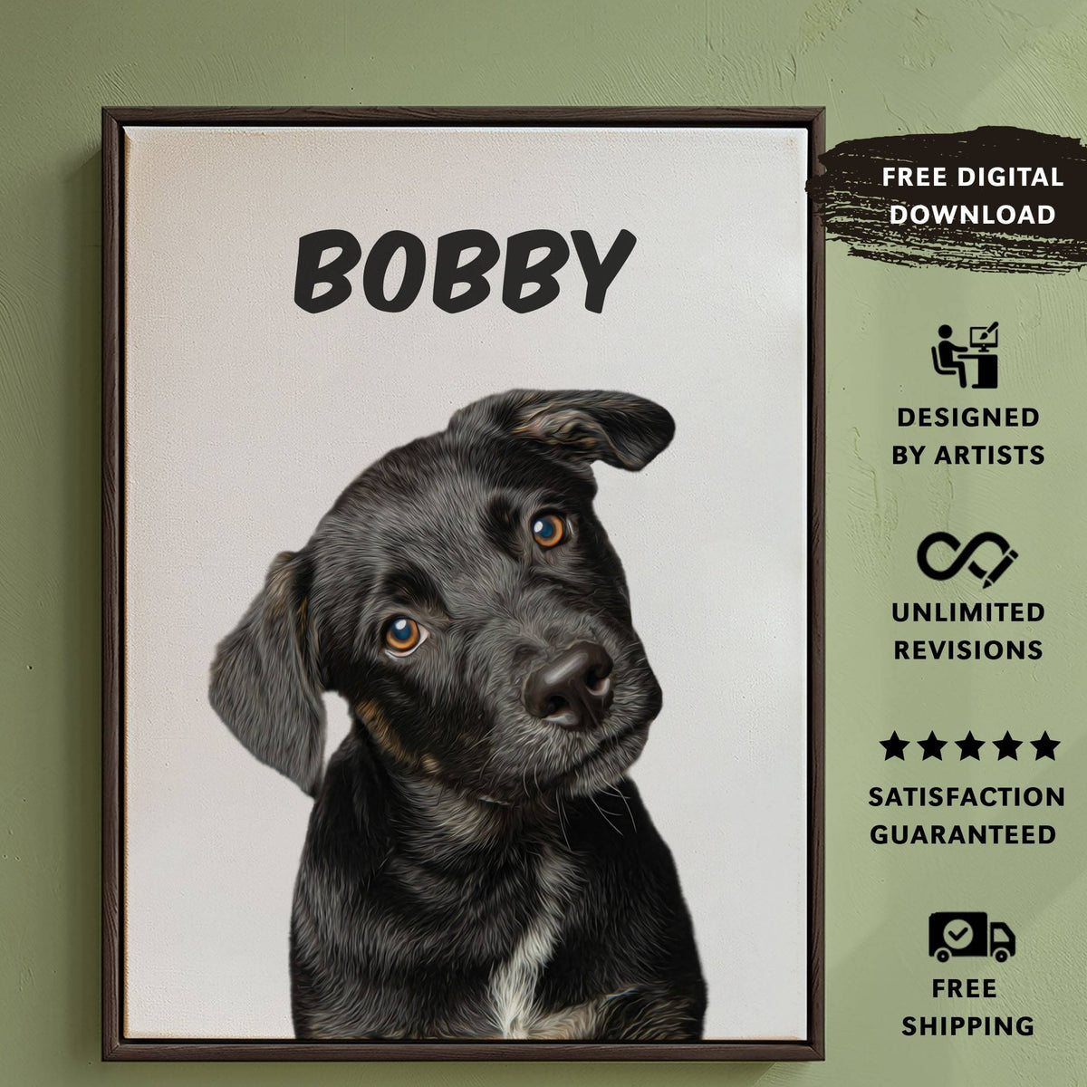 Custom Pet Portrait | Close Up