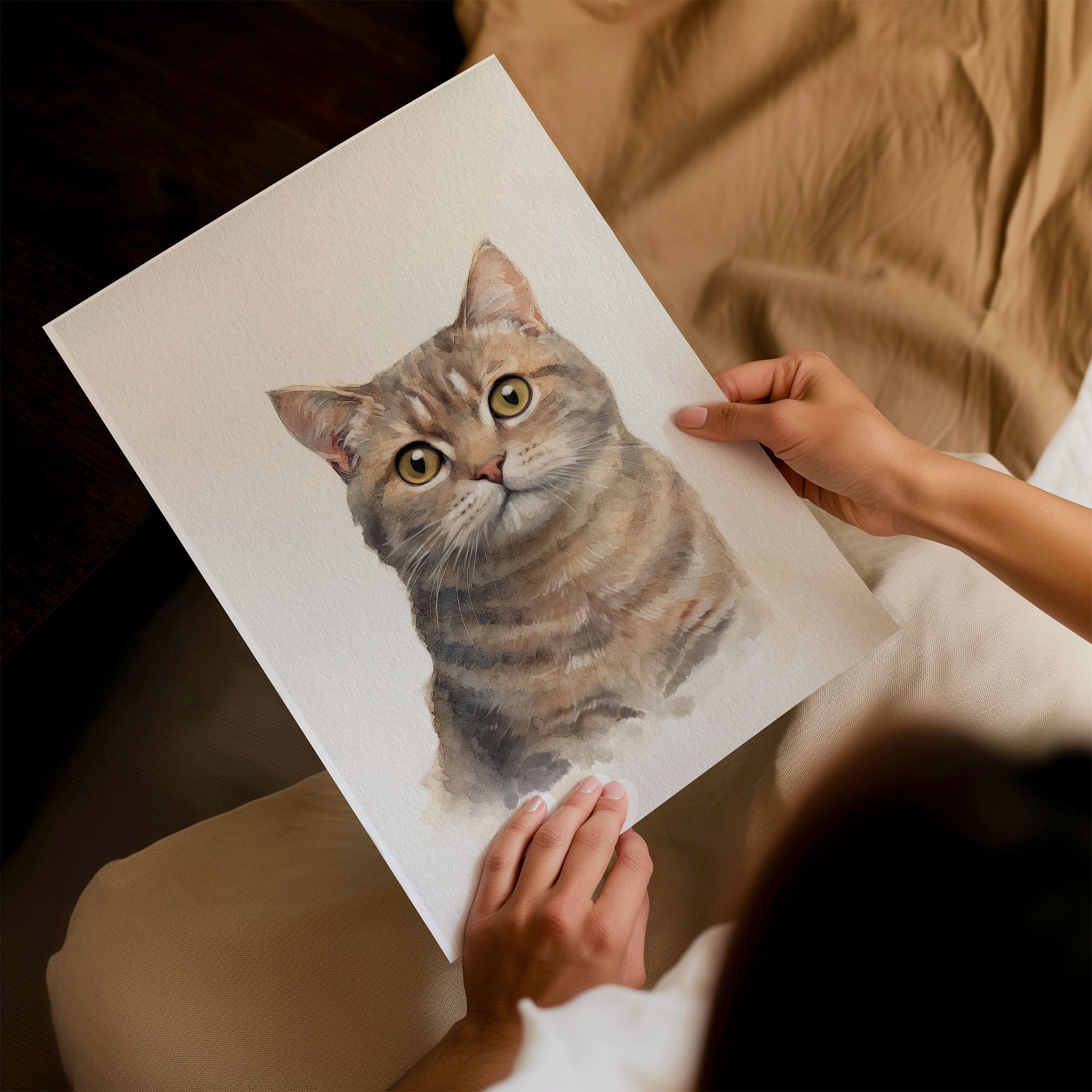 Custom Cat Portrait | Watercolor Close Up