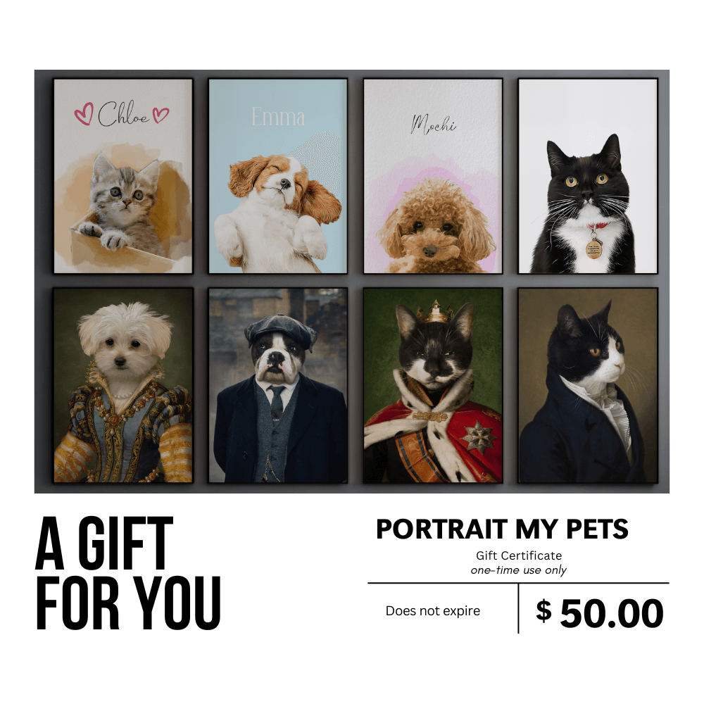 Custom Pet Portrait | Gift Card