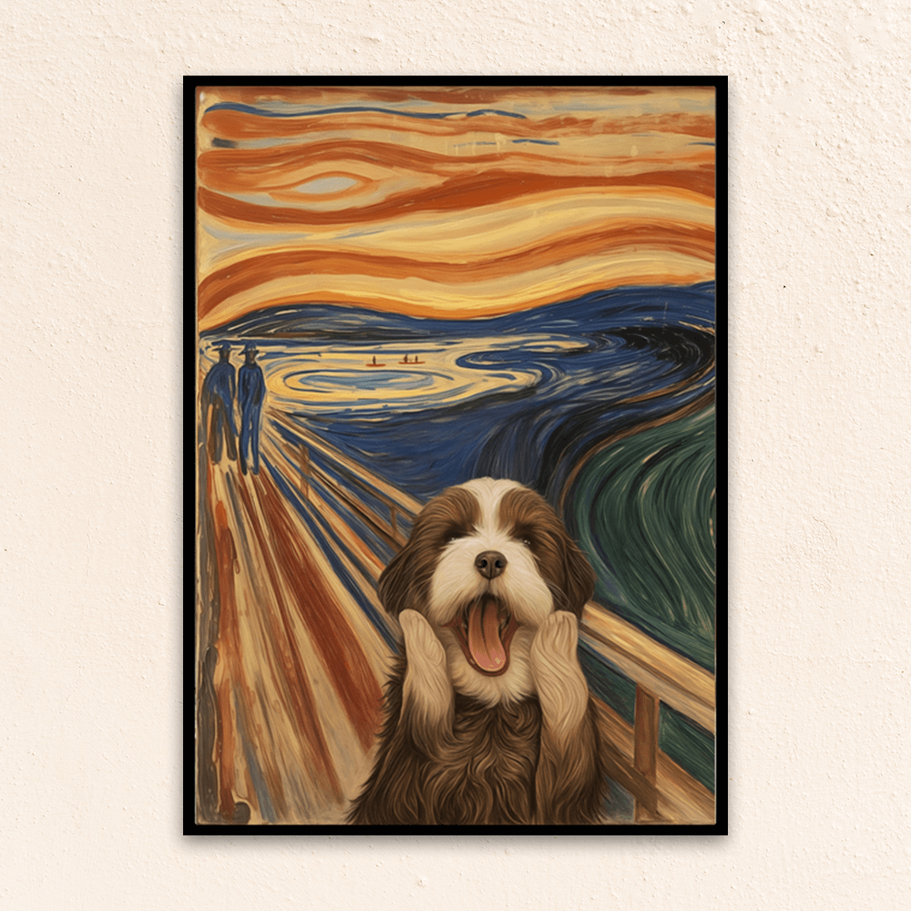 Edvard Munch's "The Scream” into a masterpiece of hilarity.