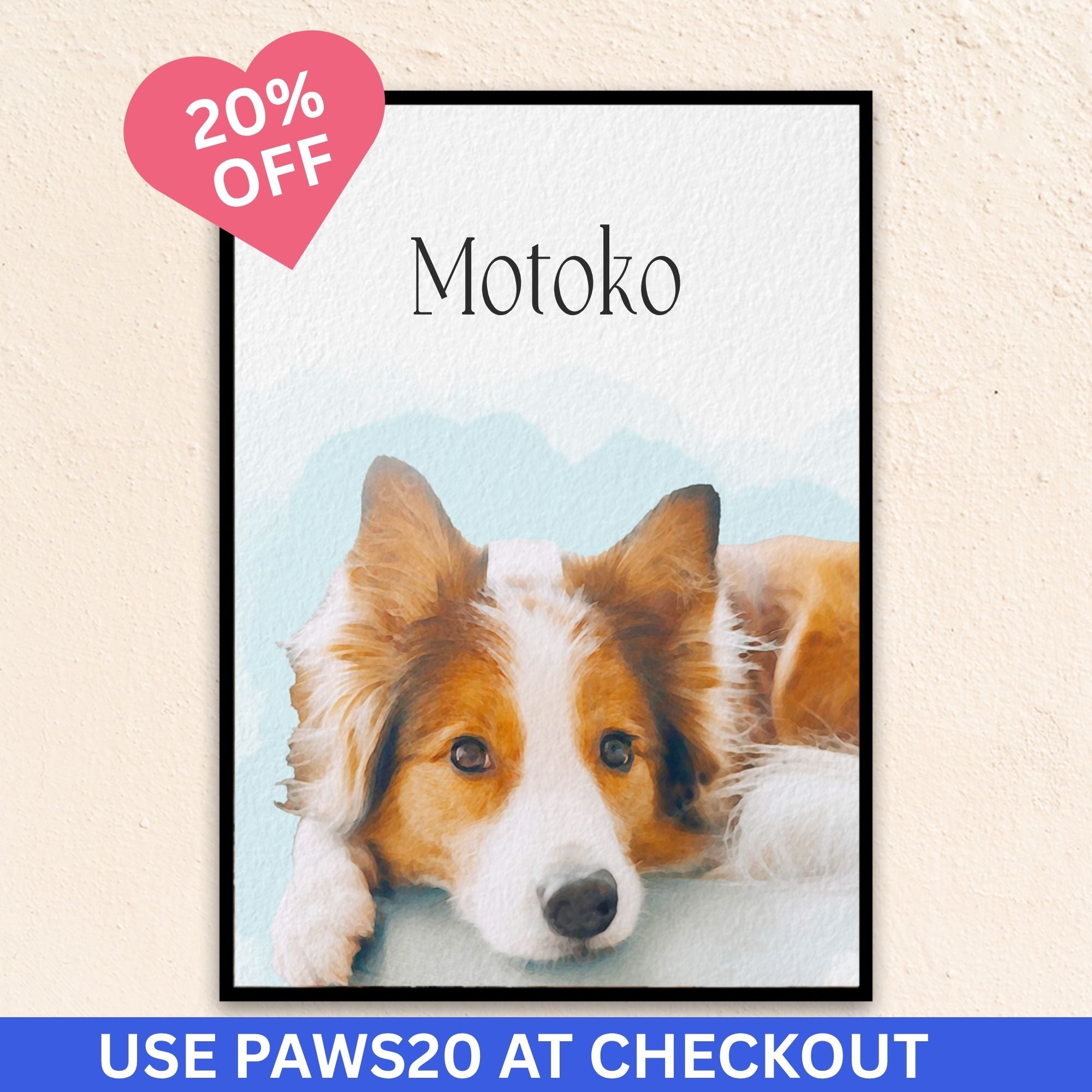 Custom Watercolor Pet Portrait | Classic