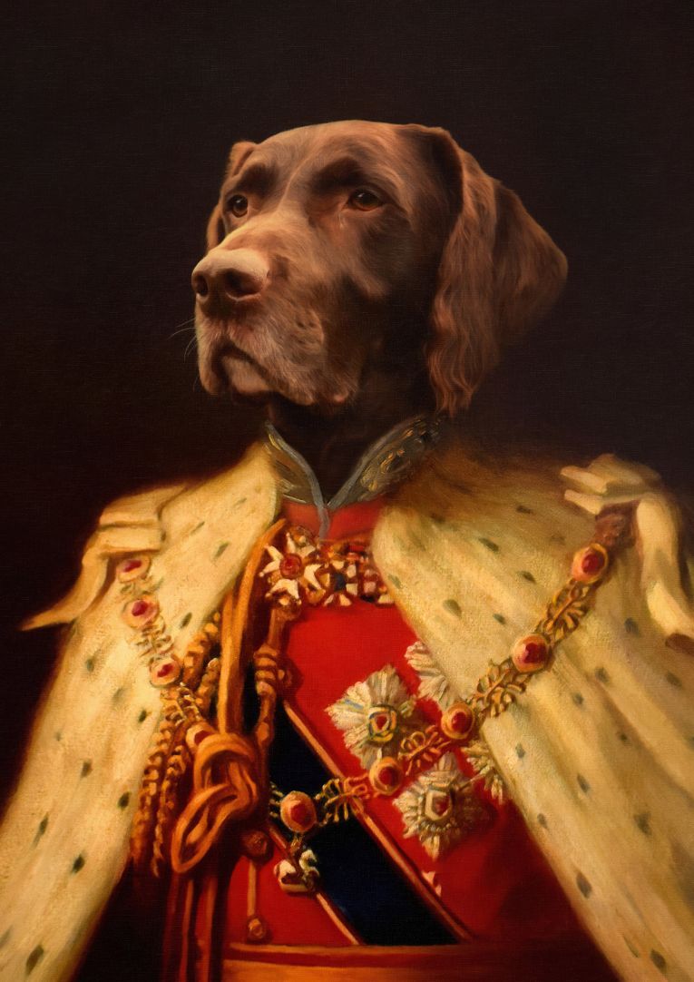 THE KING EDWARD - CUSTOM PET PORTRAIT portrait-my-pet.com 