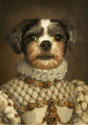 THE ROYAL PRINCESS - CUSTOM PET PORTRAIT portrait-my-pet.com
