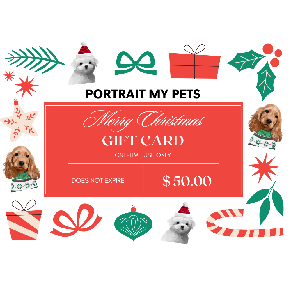 Portrait My Pets Gift Card | Christmas