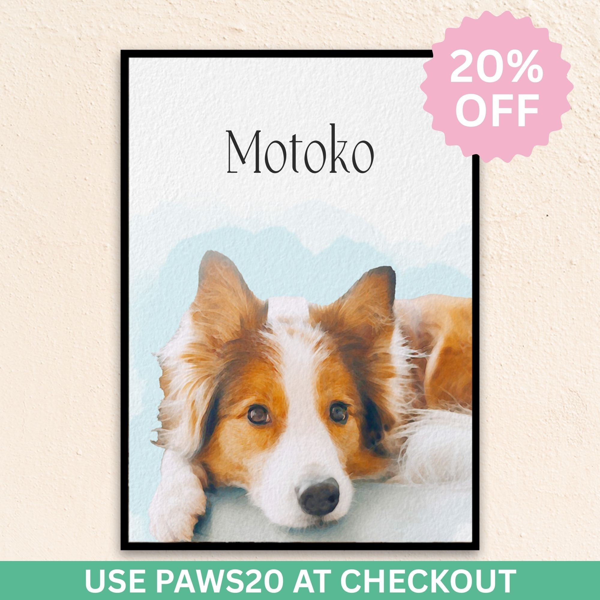 Custom Watercolor Pet Portrait | Classic