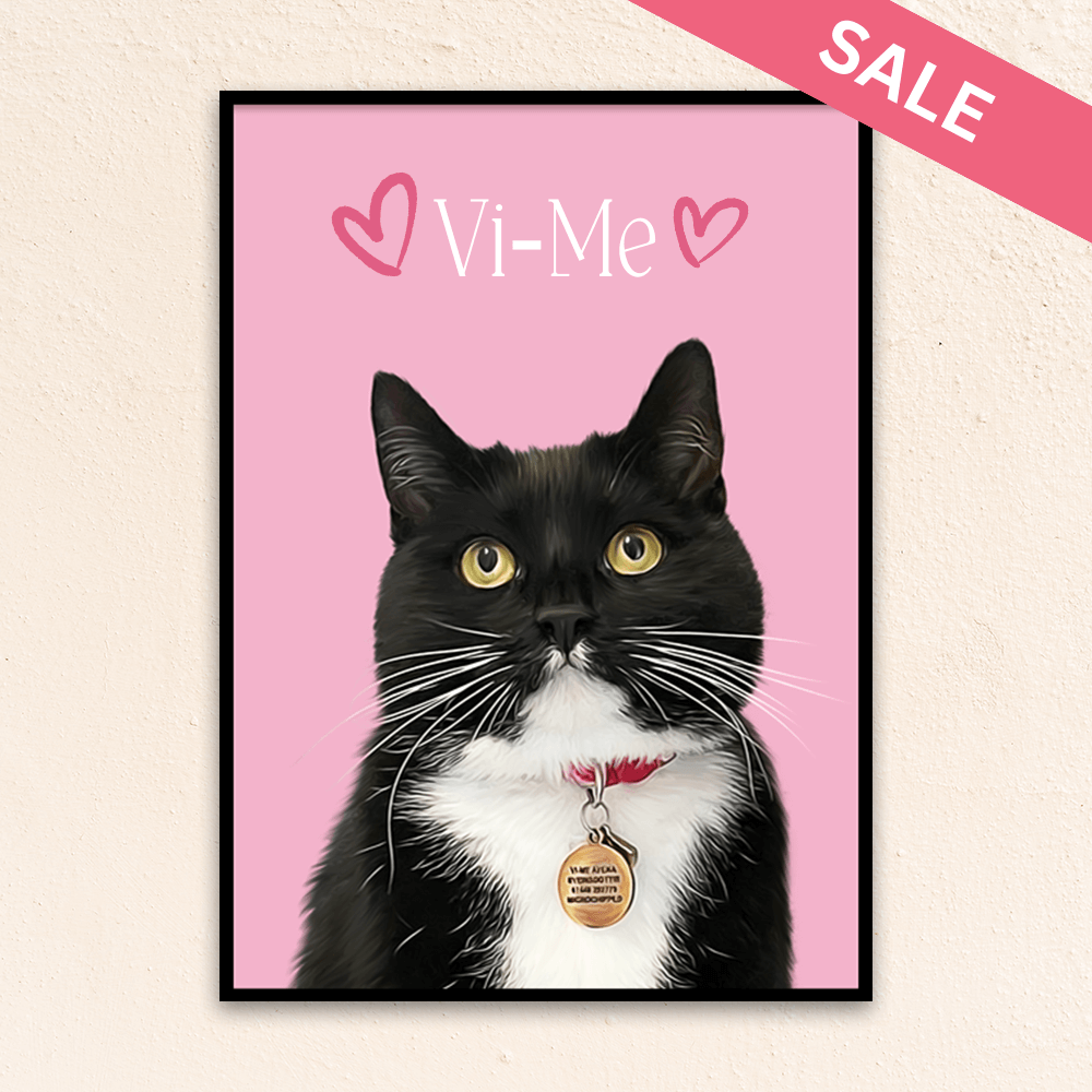 Custom Modern Pet Portrait | Heart