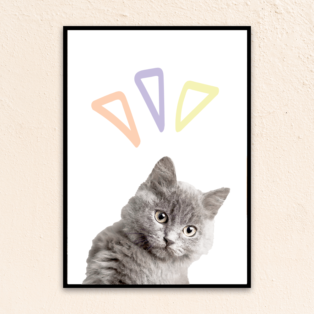 Custom Modern Pet Portrait | Pastel Details