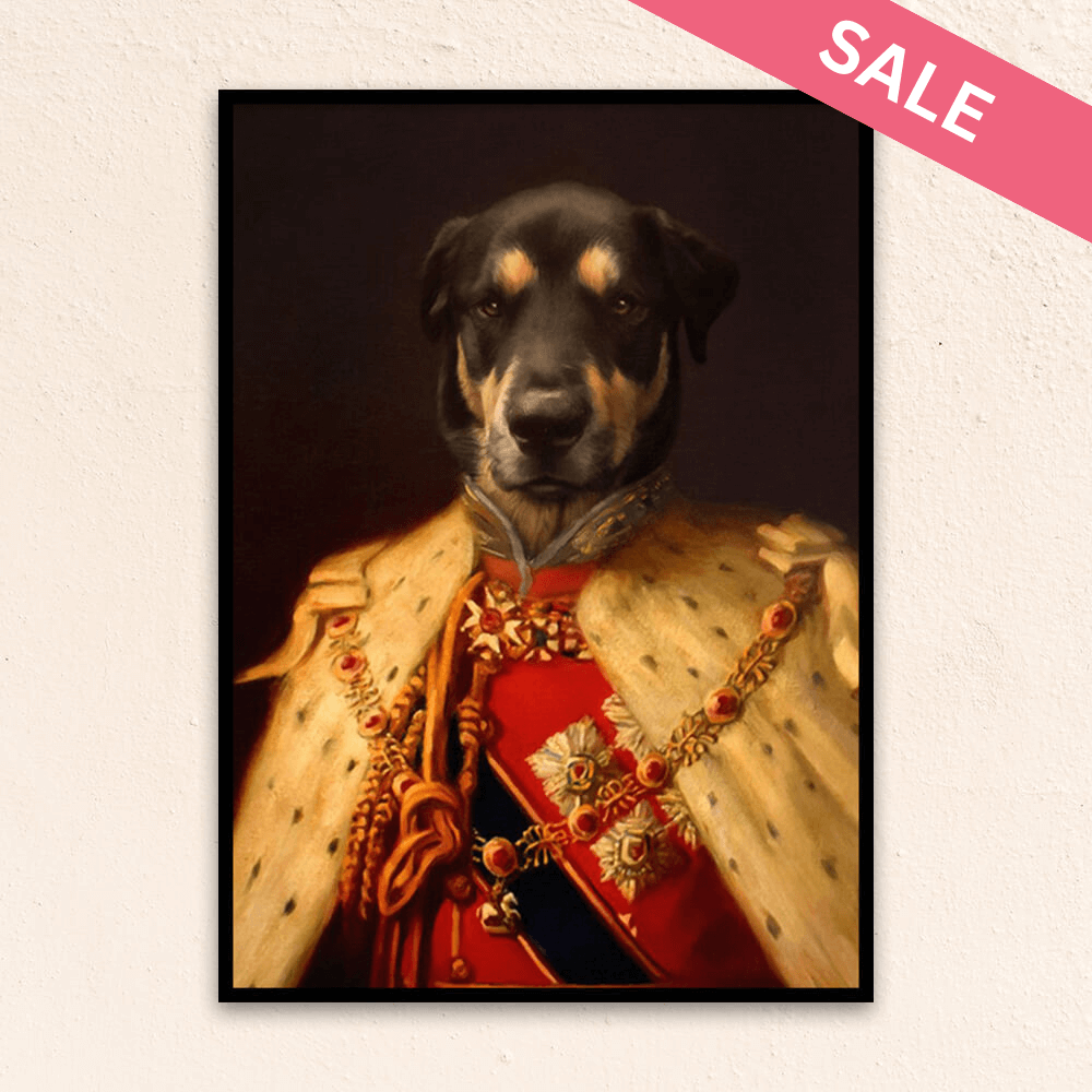 Custom Royal Pet Portrait | The King Edward