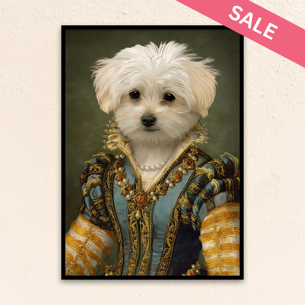 Custom Royal Pet Portrait | The Renaissance Queen