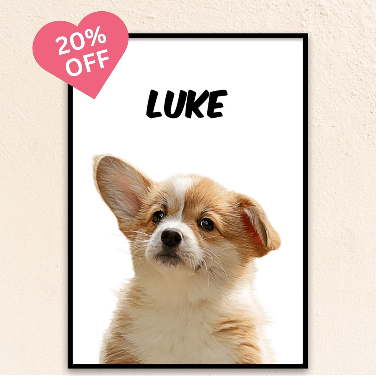 Custom Modern Pet Portrait | Classic