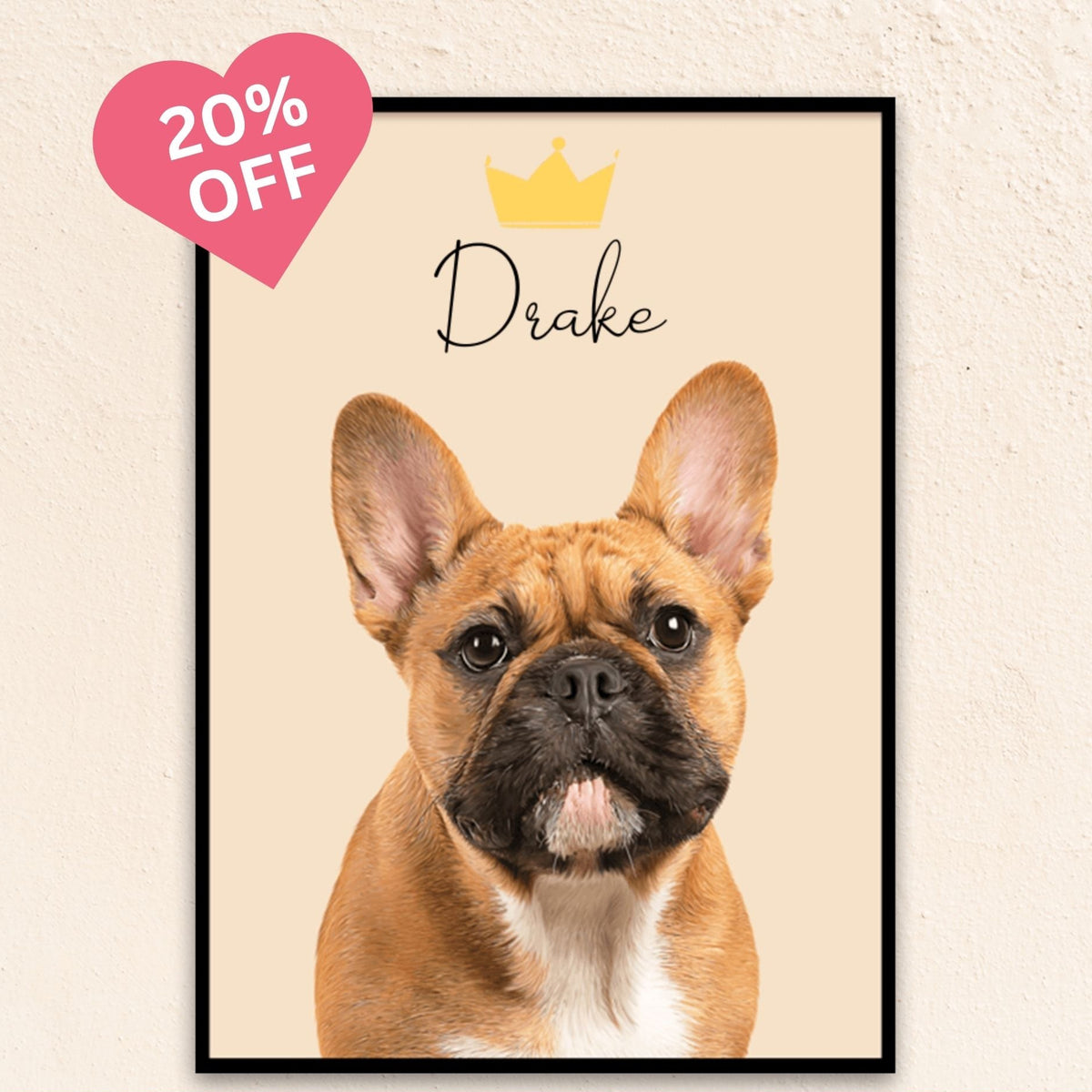 Custom Modern Pet Portrait | Crown