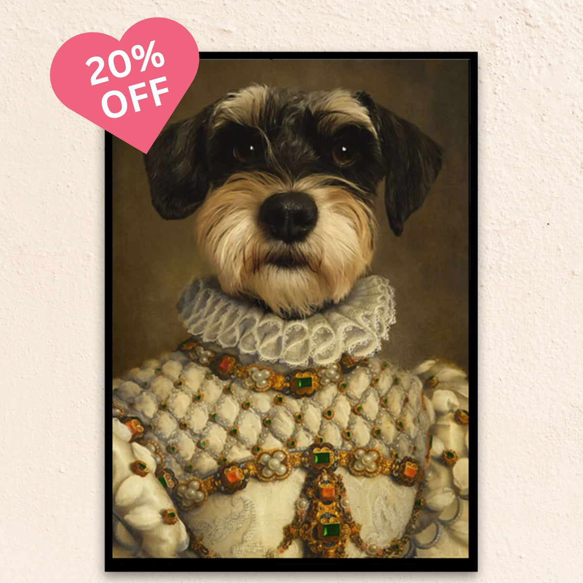 Custom Royal Dog Portrait I The Royal Princess
