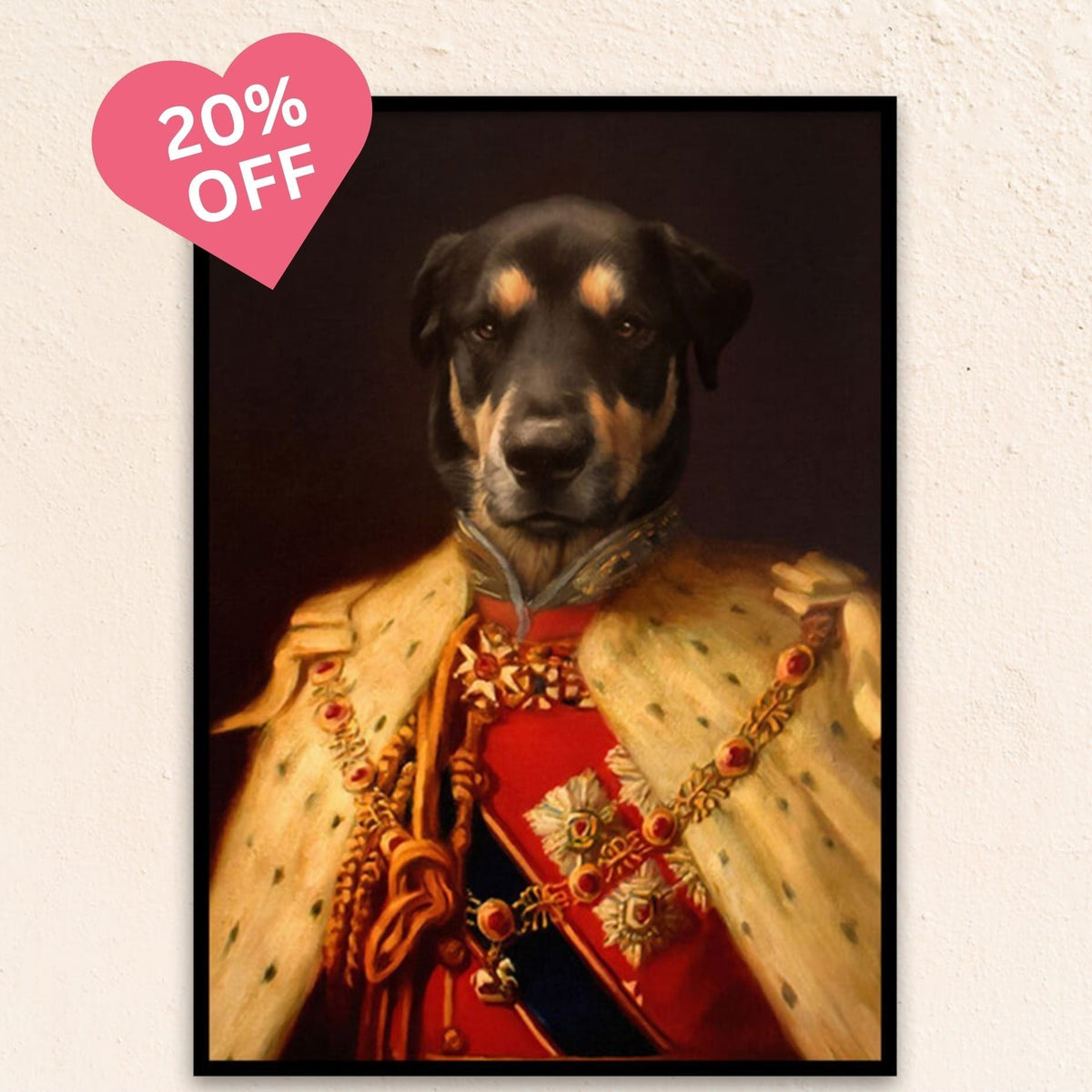 Custom Royal Pet Portrait | The King Edward