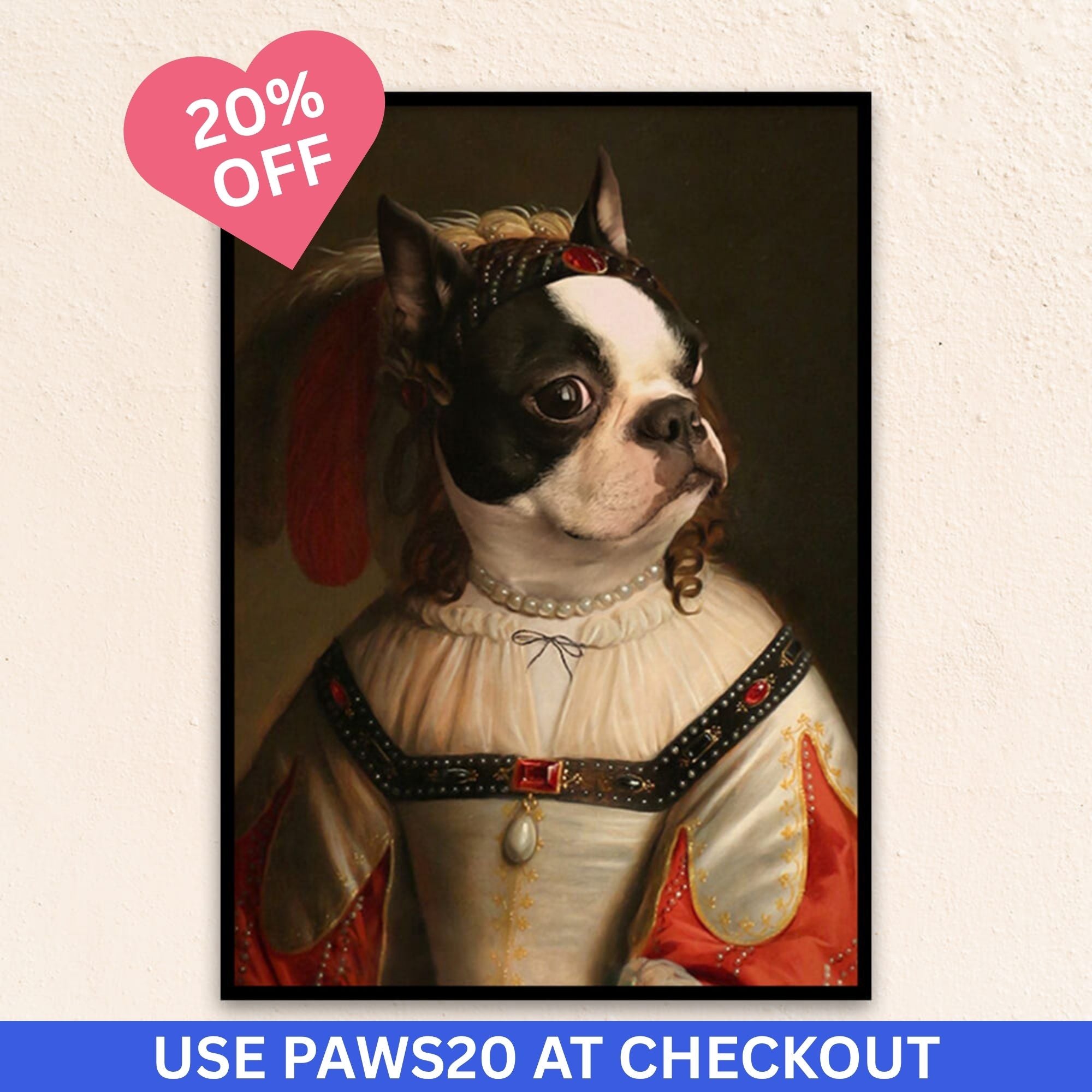 Custom Royal Dog Portrait I The Medieval Lady