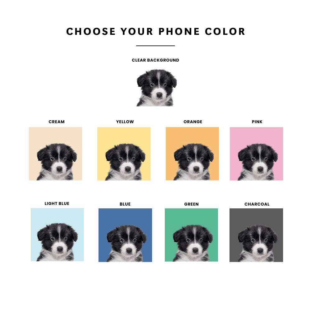 Custom Modern Pet Portrait Tough Case | Rainbow