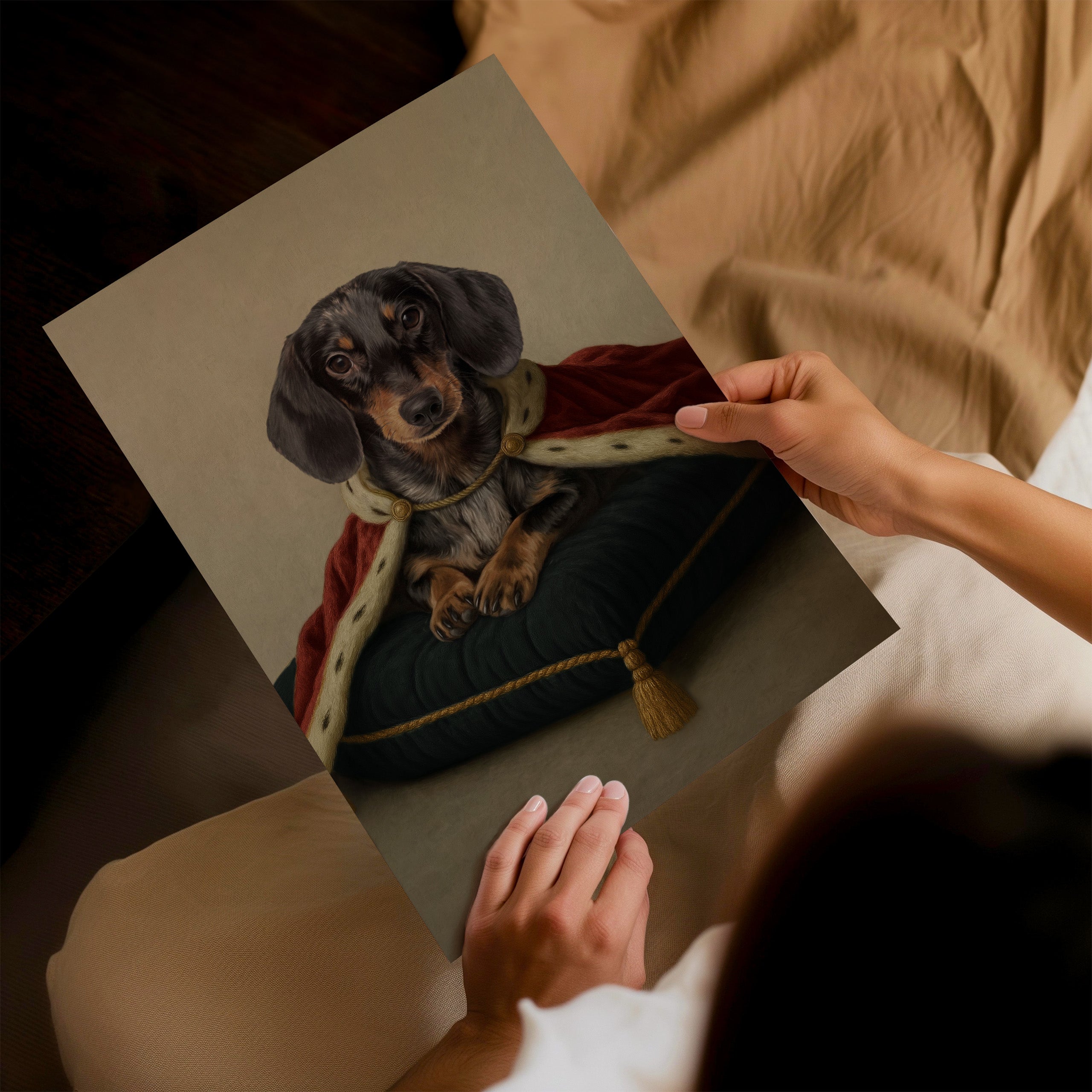 Custom Royal Pet Portrait | Modern Royal Sitting Pet