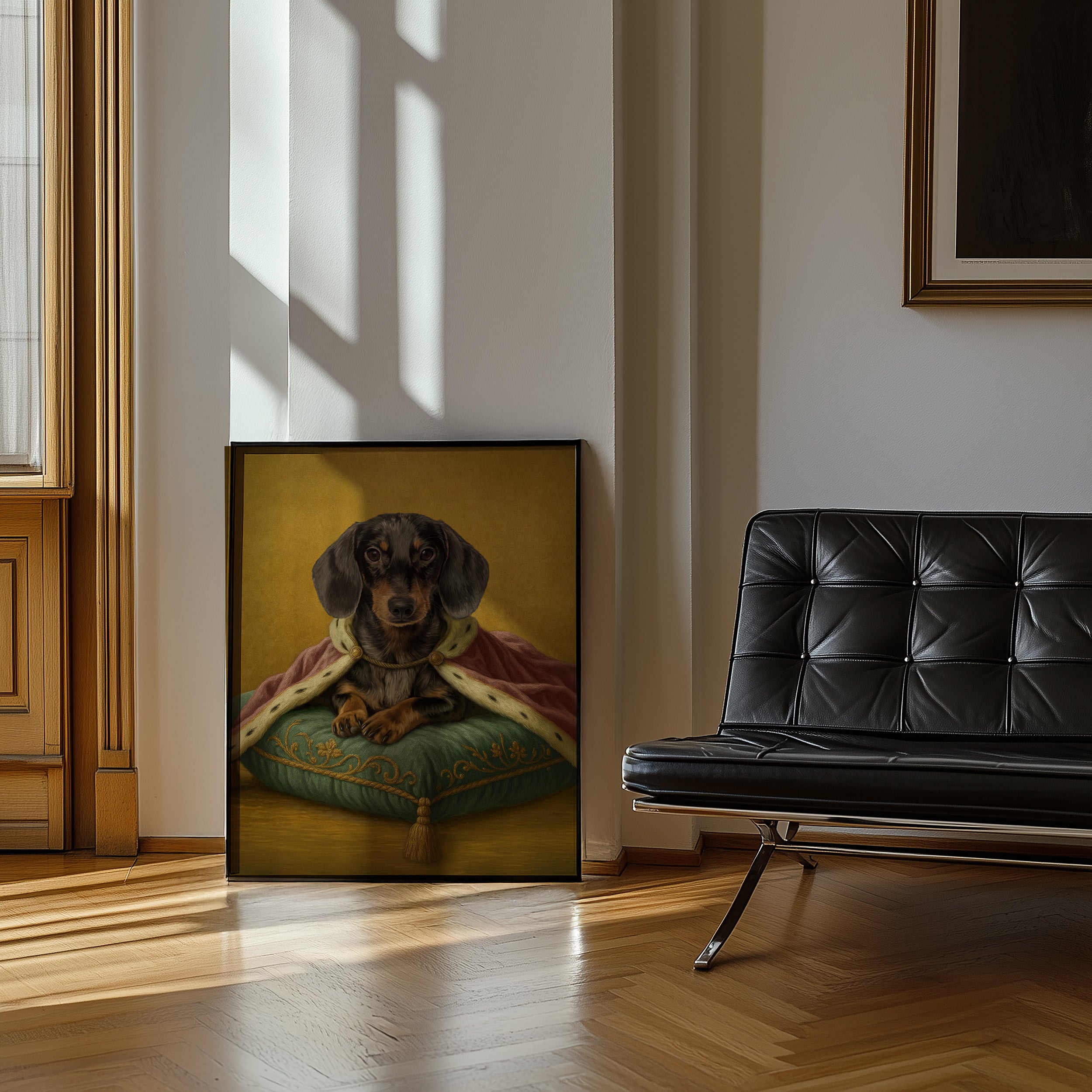 Custom Royal Pet Portrait | Royal Sitting Pet