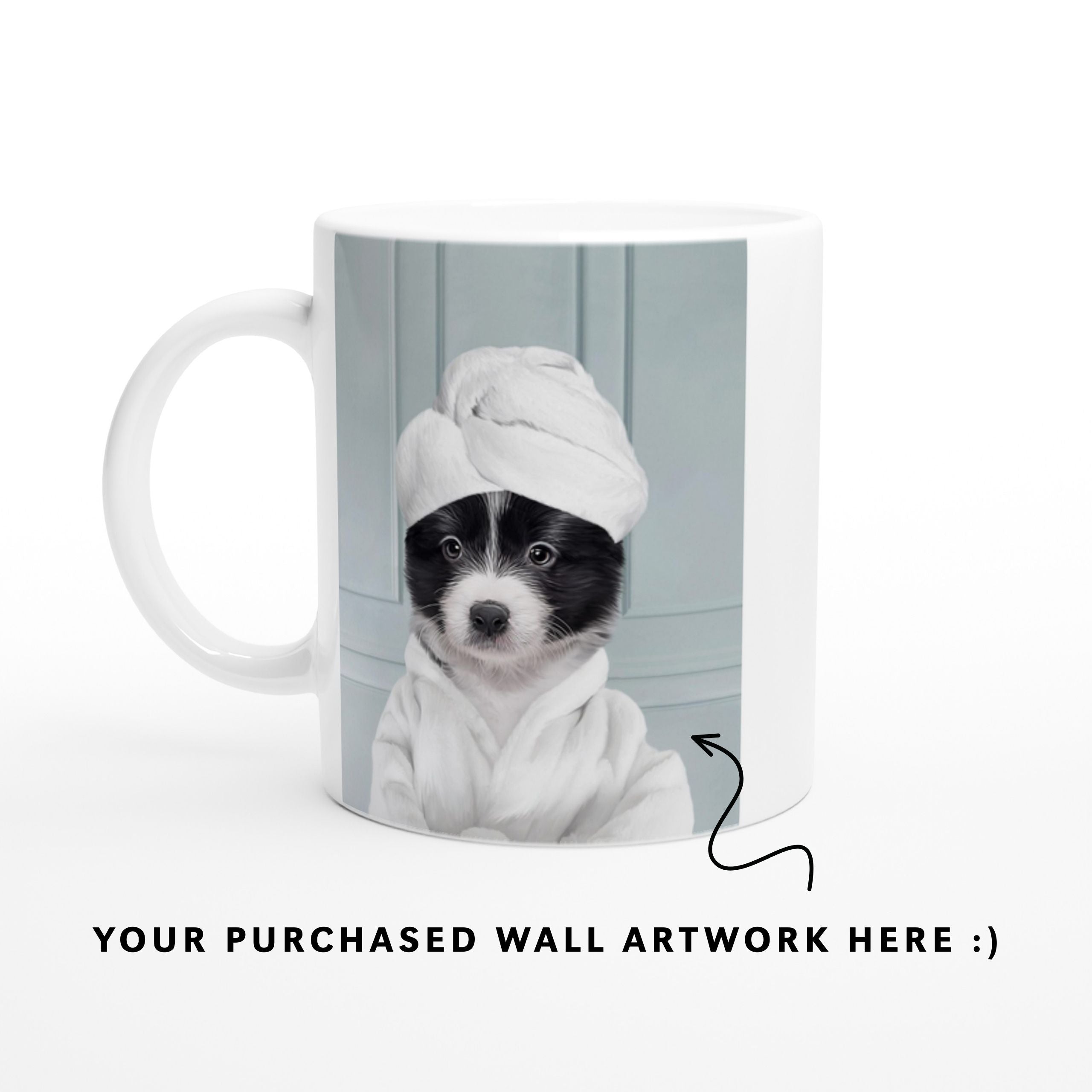 Your Purchased Wall Art Here - White Ceramic Mug, 11oz