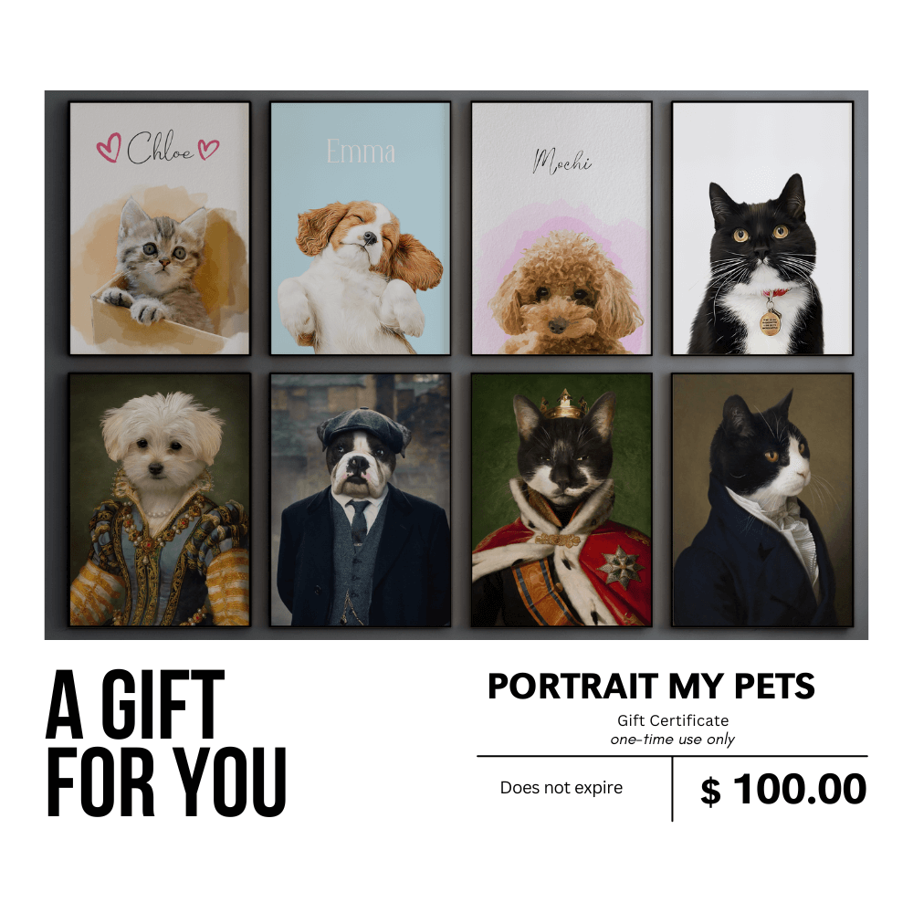 Custom Pet Portrait | Gift Card