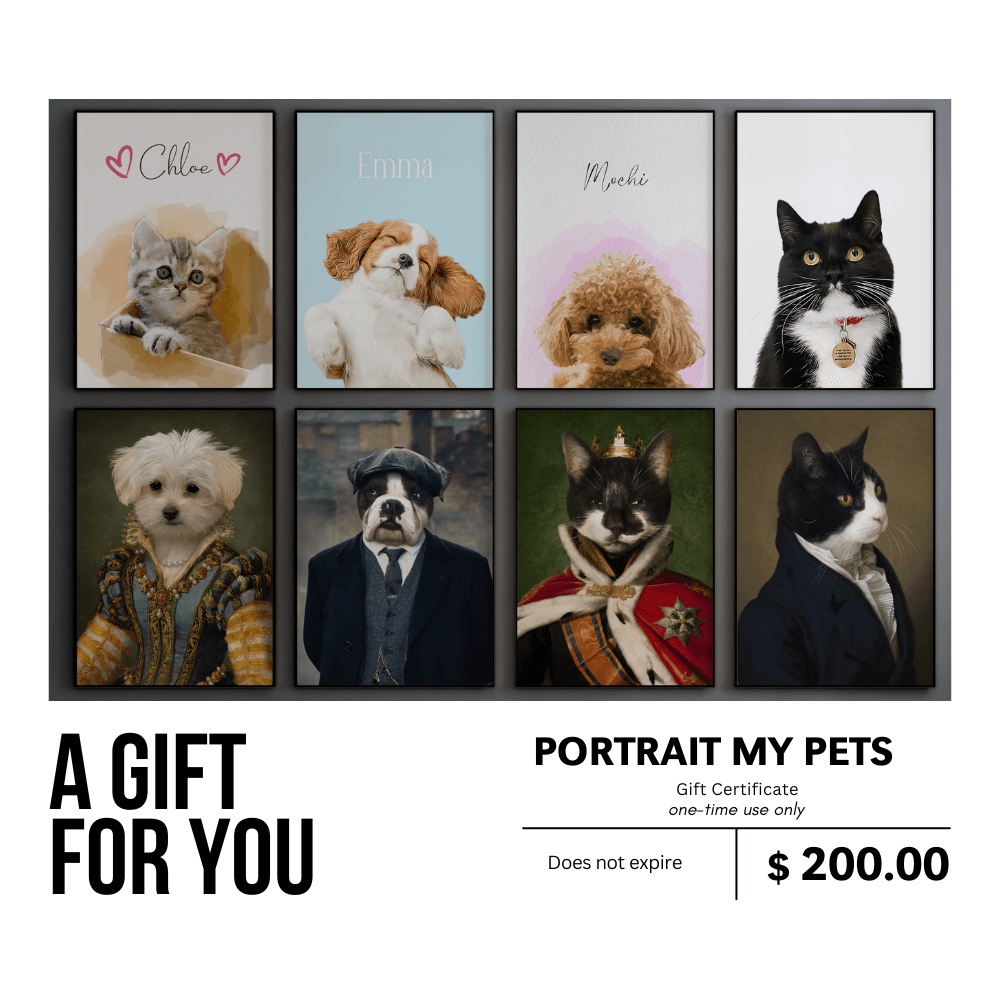 Custom Pet Portrait | Gift Card
