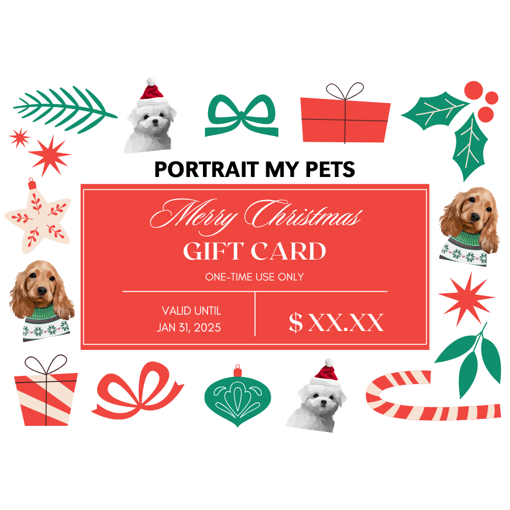 Portrait My Pets Gift Card | Christmas