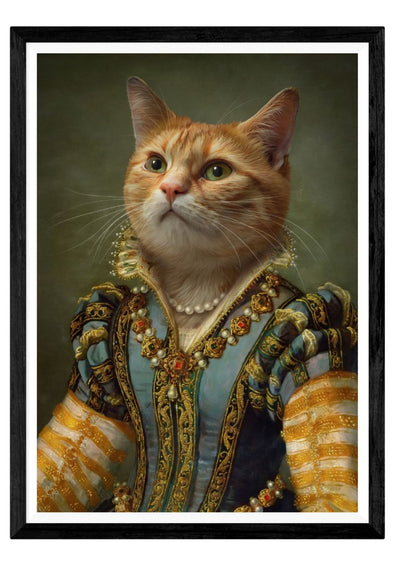 The Sapphire Queen - Custom Pet Portrait