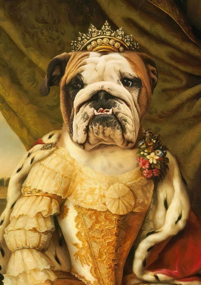 THE AUTUMN QUEEN - CUSTOM PET PORTRAIT portrait-my-pet.com