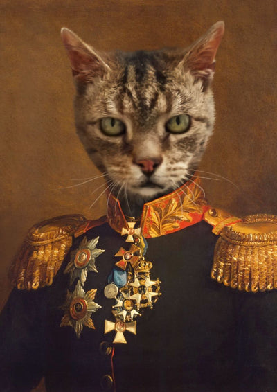 THE BRIGADIER GENERAL - CUSTOM PET PORTRAIT portrait-my-pet.com