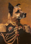 THE LIEUTENANT COLONEL - CUSTOM PET PORTRAIT portrait-my-pet.com