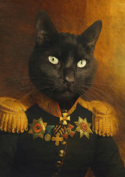 THE WAR GENERAL - CUSTOM PET PORTRAIT portrait-my-pet.com
