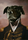 THE LIEUTENANT - CUSTOM PET PORTRAIT portrait-my-pet.com