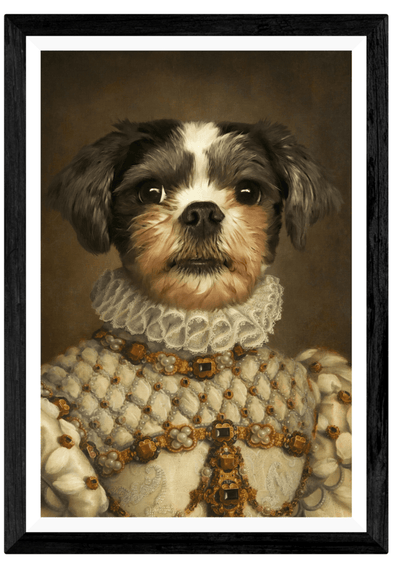 THE ROYAL PRINCESS - CUSTOM PET PORTRAIT portrait-my-pet.com